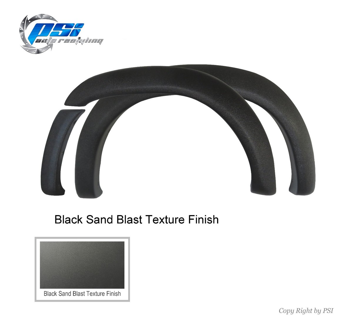Black Paintable Pocket Bolt Fender Flares For 2003-2006 Toyota Tundra - Full 4-Piece Set, No Drilling Required