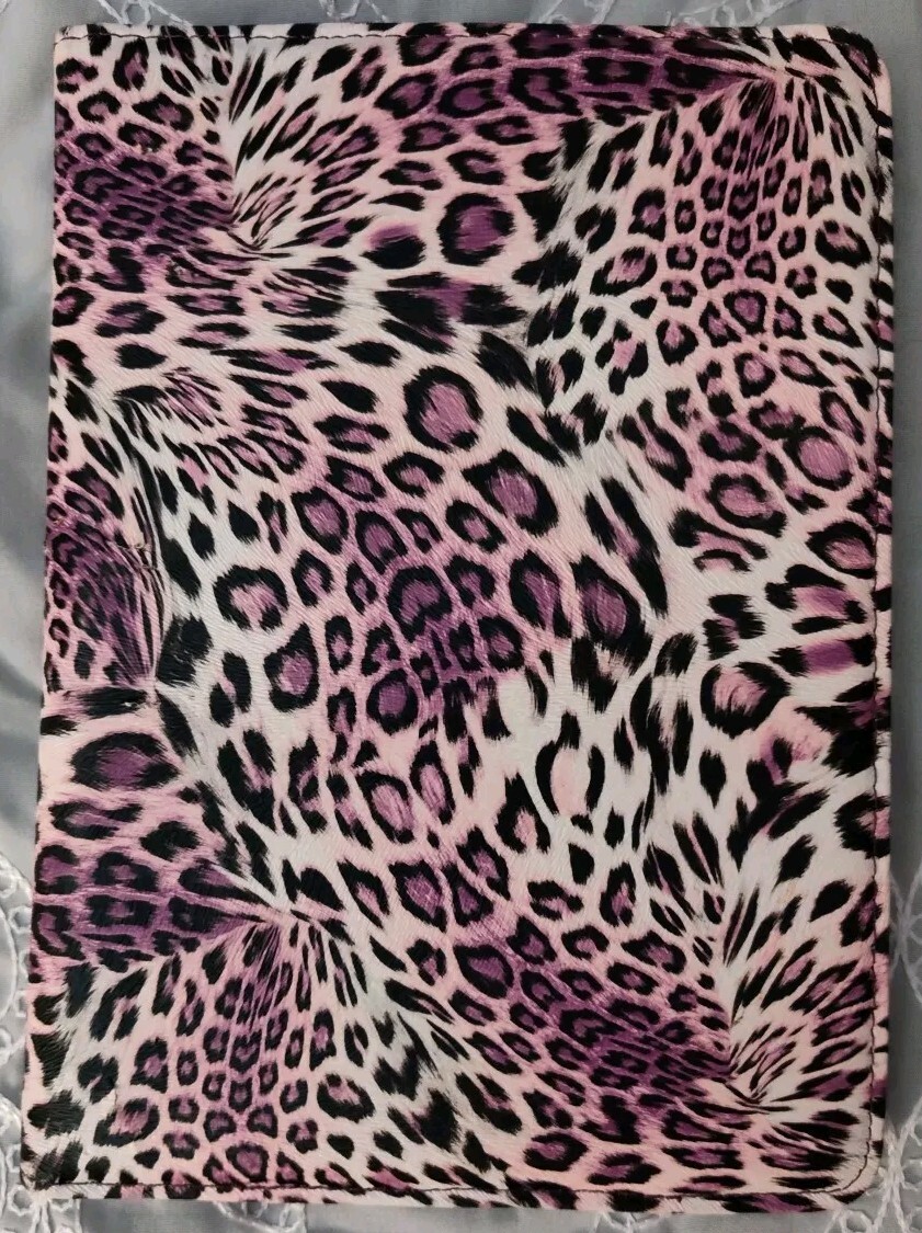 360 Rotating Magnetic Smart Case Apple iPad- 9.7" Universal Fit- Purple Cheetah