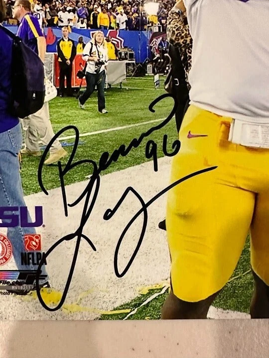 Bennie Logan signed "2012 All American" autographed LSU Tigers 8x10 Photo JSA - Image 2 of 4