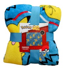 Pokemon Pikachu Fleece Throw Blanket Soft Cozy Warm Winter 120 cm x 150 cm Gift