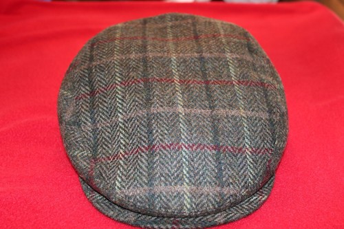 Stefeno Sport Handmade WOOL GRAY PLAID Newsboy Newsie Hat Cap - SZ 7 1/8 M - NWT - Picture 2 of 5