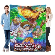 Digimon Adventure Blanket Soft Bed Sofa Throw Cozy Lightweight Birthday Gift