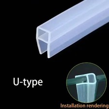 2M F/H/U  Bath Door Shower Screen Enclosure Seal Strip for 6/12mm Glass Shape UK