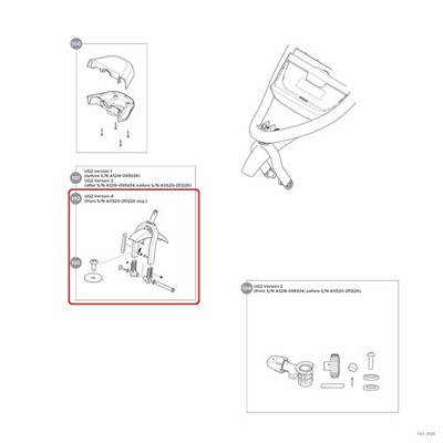 Thule Front Fork and Caster Assembly Single Aluminium für Thule Urban Glide 2+ 3