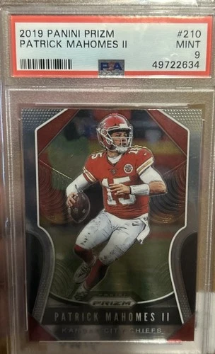 2019 Panini Prizm #210 Patrick Mahomes II PSA 9 Mint Kansas City Chiefs Chase