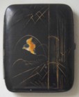 Vintage Japanese Lacquer & Metal Cigarette Case Made in Japan Mid Century