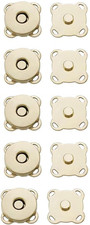 Pack of 5pairs Magnetic Snap Button Metal Plum Blossom Sew-on Button Clasps Fast