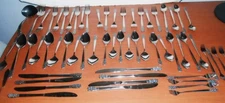 NORTHLAND JAPAN ONEIDA OHS75 BLACK SCROLL SERVICE FOR 8 + SERVING SET 61 PIECES