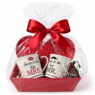 NEW Engagement Gift Set Soon to Be Mr Mrs Ceramic Mugs & Gift Bag 3pc Set