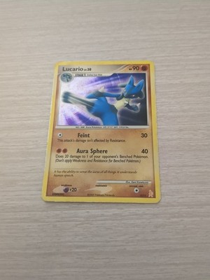 Lucario - 3/11 - Common - Cosmos Holo PL/MP, English Pokemon DP Training Kit 1 G