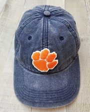 Clemson Tigers Legacy 92 Faded Blue Canvas Strapback Hat OS