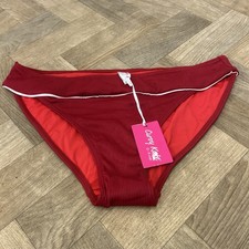 Curvy Kate Poolside Bikini Brief Pants Bottoms - Bright Red - UK20