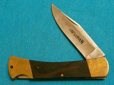 VINTAGE GUTMANN EDGE MARK EXPLORER 11-309 JAPAN KNIFE LOCKBACK FOLDING HUNTER EC