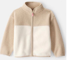 OSHKOSH Tan Fleece Zip L/S Jacket NWT Girls/Boys 4T