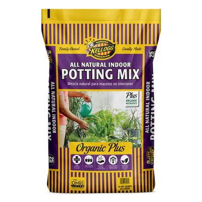 Organic Indoor Potting Mix, All Natural Premium Soil 25 Qt., OMRI Listed