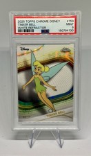 2025 Topps Chrome Disney #159 Tinker Bell White Refractor 8/30 Mint PSA 9