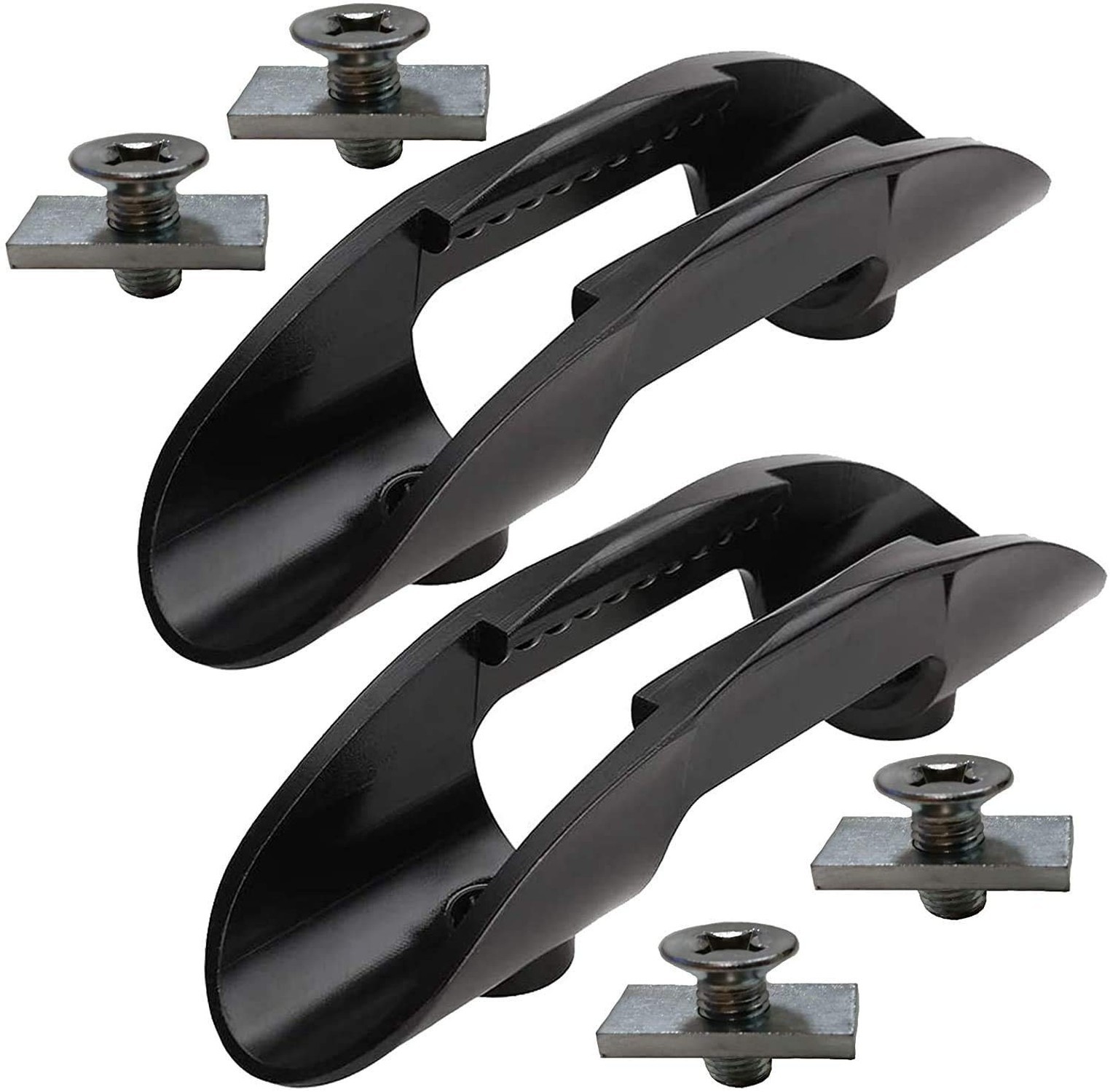 Paddle Clip Fishing Net Clip - Pack Of 2 - Black Rubber - Fi