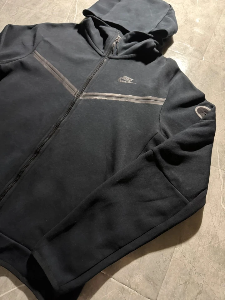 Veste Sweat Nike Tech Fleece Full Zip, Noir, Poche Manche, Sportswear #LMPVT2 - Photo 3/4