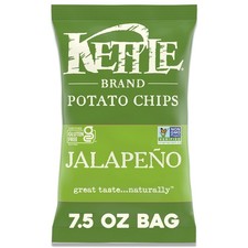 Kettle Brand Jalapeno Kettle Potato Chips Gluten Free 7.5 Ounce Bag