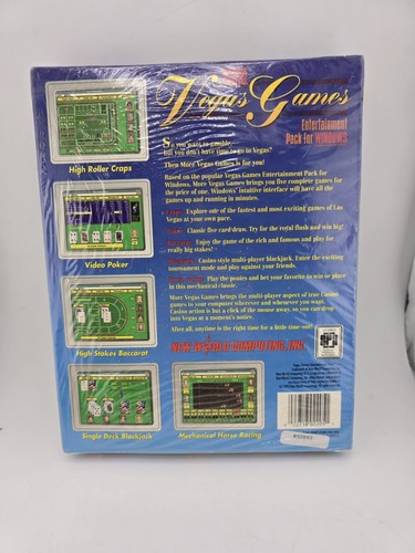 Vintage MORE VEGAS GAMES PC Windows 3.1 Game 3.5" Floppy Disk New Sealed - Picture 2 of 4