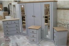 HANDMADE AYLESBURY NEXT (GREY+MID-OAK) 4 PIECE BEDROOM SET NOT FLAT-PACK!!!!
