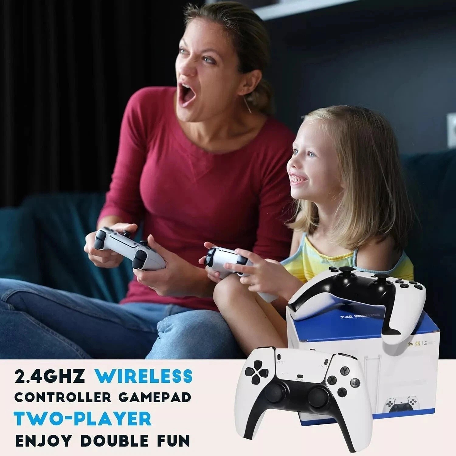 Consola de juegos TV Game Stick M15 4K HD HDMI de 128GB con controles inalámbricos 2.4G, imagen 6