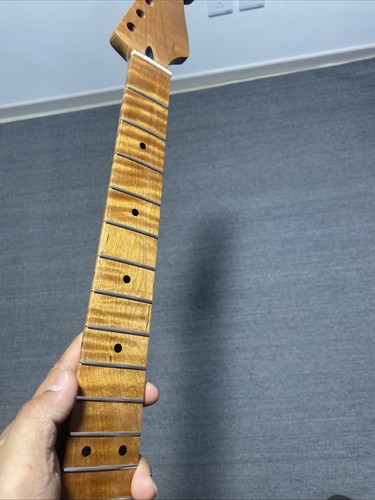 AAAA New Stainless steel 22Frets Gloss Roasted Flame Maple Electric guitar Neck