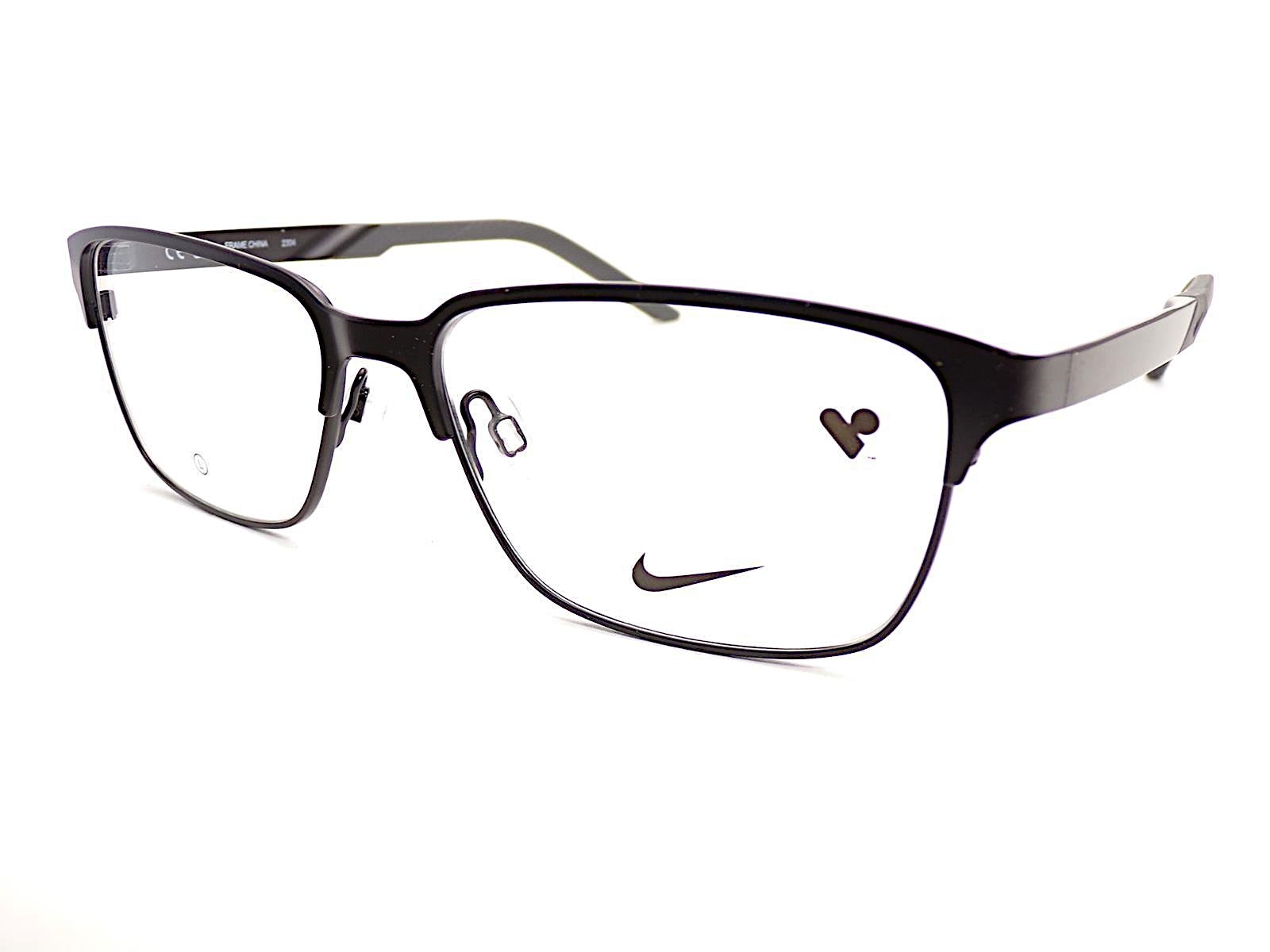 Nike Glasses Frame Satin Black with Dark Grey 55mm Men's Eyeglasses 8213 001