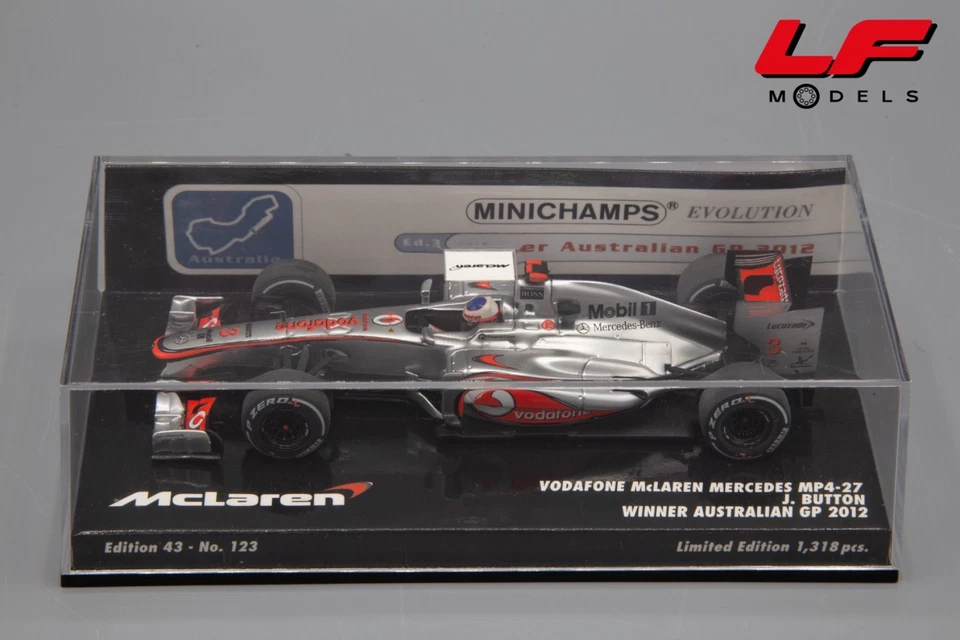 1:43 McLaren Mercedes MP4-27 J. Button Winner Australian GP 2012 - Minichamps - Immagine 3 di 3
