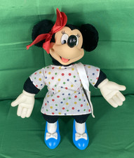 1987 Minnie Mouse 10 Plush in Polka Dot Dress with Shopping Bag by Applause