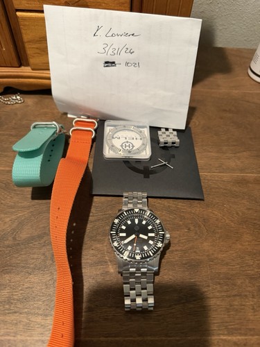 Helm Vanuatu 300M Automatic Dive Watch Stainless Steel with Extras