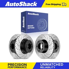 Front Rear Drilled Slotted Brake Rotors for BMW 323i 2007-2013 328i 3.0L