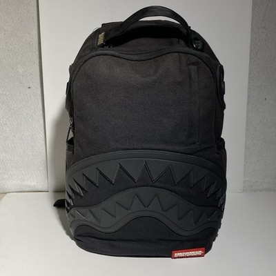 Sprayground Rubber Ghost Shark Black Backpack Limited Edition Book Bag