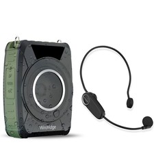 Bluetooth 5.0 Voice Amplifier with Wireless Mic Headset, Waterproof Personal Por