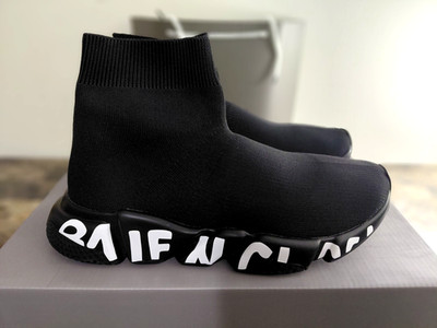 Balenciaga Speed Trainer 'Graffiti - Black' Men Size 11 Women Size 13