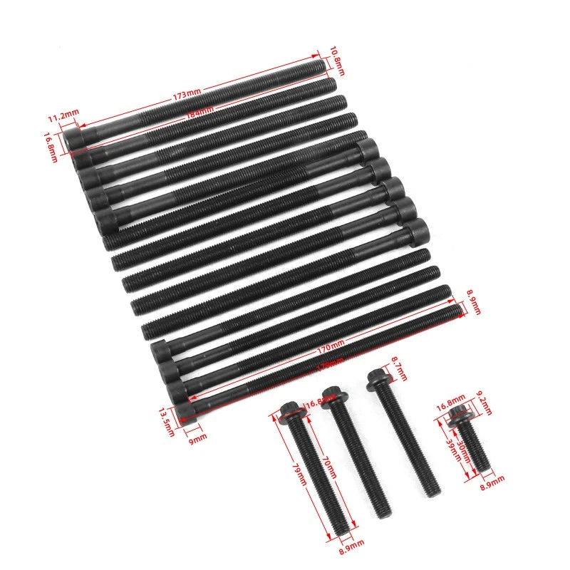 Juego de pernos de culata 11122165470 para BMW X6 640i X5 X3 535i 335i X1 xDrive Foto 3 de 4