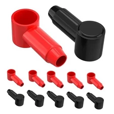 12 Pack Silicone Battery Terminal Cover Terminal Protector 1/0 AWG - 4/0 AWG