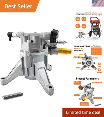 #ad 3400 PSI 7 8quot; Shaft Vertical Pressure Washer Pump Universal Replacement Power $126.64