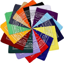 16 Pcs Bandanas for Women Men 22X22 Inch Headbands Head Scarf