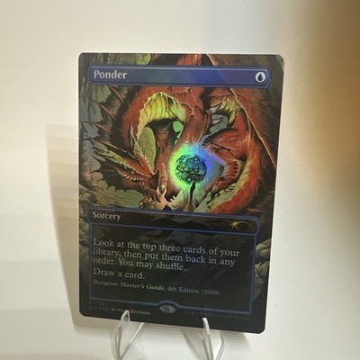 Ponder (1783) - Rainbow Foil Secret Lair Magic mtg Moderate Play, English x1