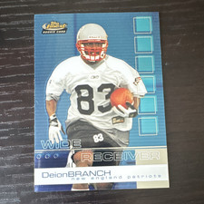 Topps 2002 Finest Deion Branch New England Patriots #103 Rookie NFL Card. rookie card picture