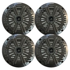 Kicker 6.5" 195 Watt Marine Boat Speakers Qty 4 w/ Salt Water Charcoal Grilles