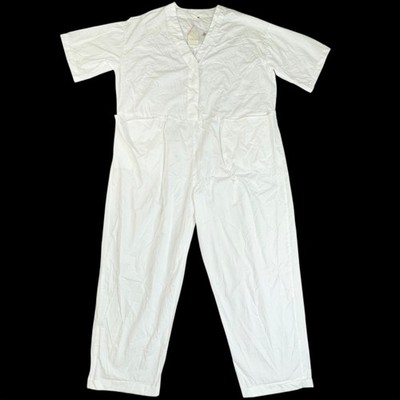 Free People Feels So Right One Piece Jumpsuit White Womens Large NEW