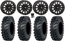 High Lifter HLA1 Bdlk 14" Wheels Bk 30" MT911 Tires Kawasaki Mule Pro FXT KRX /