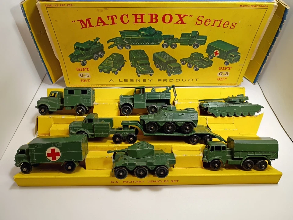 MatchBox G-5 Military Vehicle Set of 7 With Box Made In England Used - Image 3 of 4