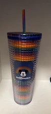 2024 Starbucks Disneyland Disney Pride Collection Venti Tumbler/Straw 24 oz NIB