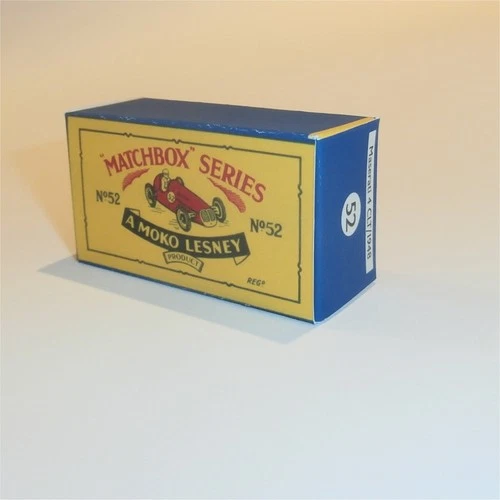 Matchbox Lesney 52a Maserati Racing Car B Style Repro Box