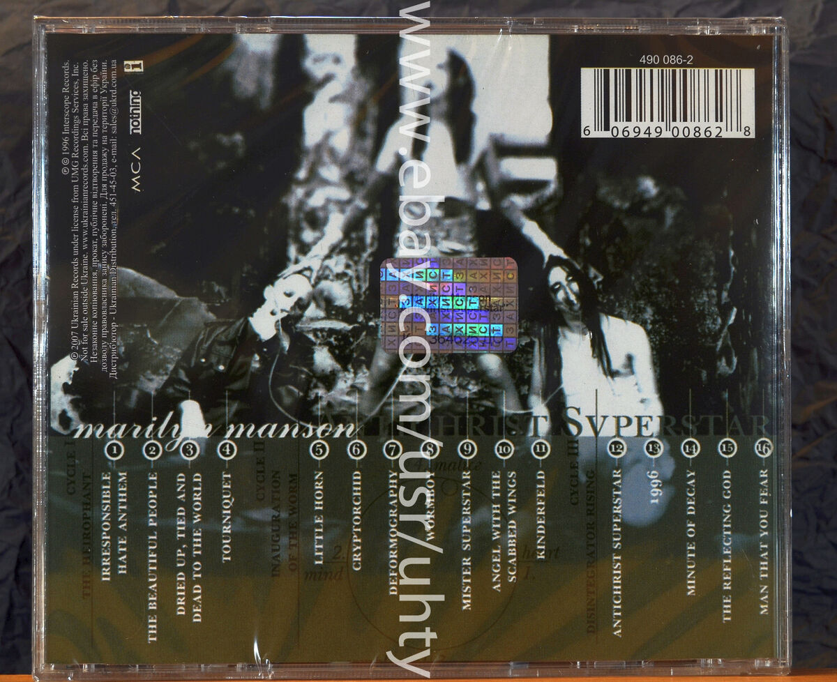 MARILYN MANSON ANTICHRIST SUPERSTAR RARE UKR ORIGINAL CD MARILYN MANSON ANTICHRIST SUPERSTAR RARE UKR ORIGINAL CD