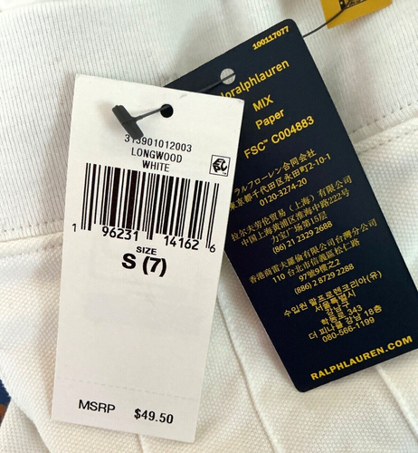 Polo Ralph Lauren Big Girls Pleated Mesh Drawstring Skort Whites Sz S (7) NWT - Picture 4 of 4