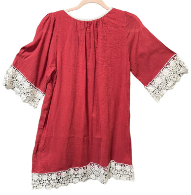 LOT OF TWO UMGEE BOHO TUNIC DRESS WOMENS MULTICOLOR CROCHET TRIM CREAM LACE L | eBay LOT OF TWO UMGEE BOHO TUNIC DRESS WOMENS MULTICOLOR CROCHET TRIM CREAM LACE L | eBay